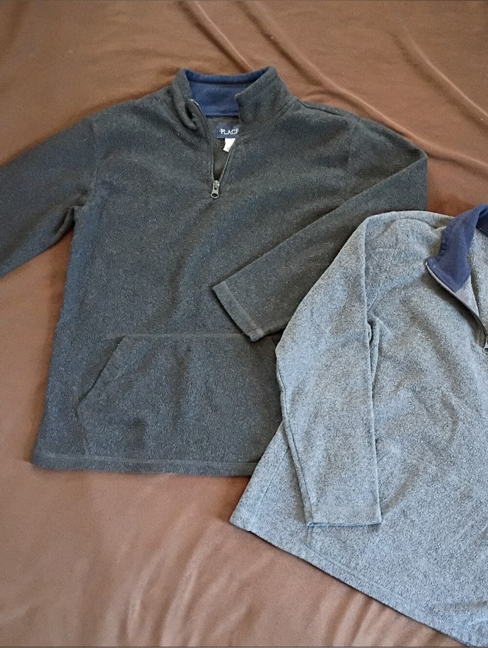 The Children's Place Boys Quarter-Zip Fleece Pullover Set Of 2 Size L 10/12